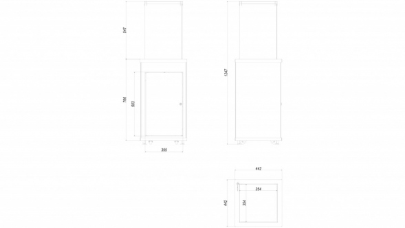 Нагреватель газовый PATIO MINI/M/G31/37MBAR/CZ - черное стекло