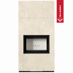 Каминокомплект Kratki PRO FLOKI BOX OXIDE BIANCO (Белая футеровка)