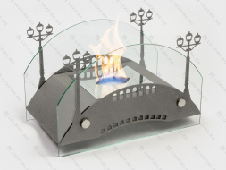 Настольный биокамин Lux Fire "Пушкинский мост" М (серебро)