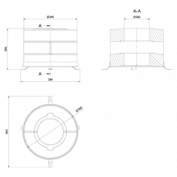 Комплект бетонных теплоаккумулирующих дисков Kratki d-150мм (6 шт., 3 слоя, V3)